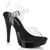 Fabulicious Cocktail 508 Clear Black Shoes
